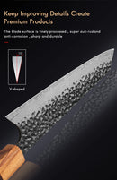 8 "japonês kiritsuke chef faca de aço damasco corte afiado carne vegetal slicer cutelo artesanal facas cozinha profissional