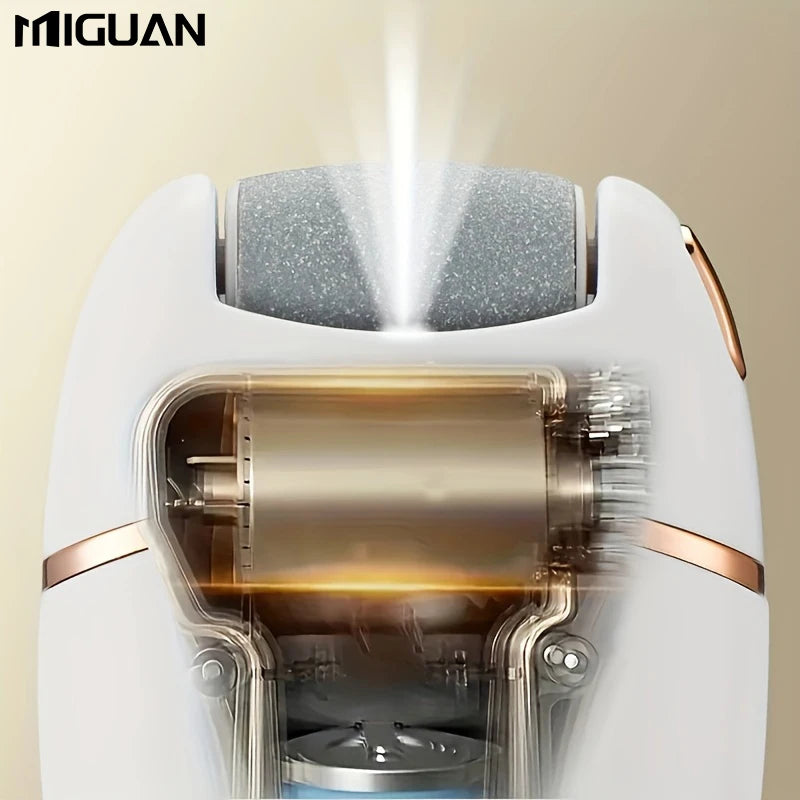 1pc moedor de pé elétrico, moedor de pé de polimento de couro grosso recarregável, moedor de pé