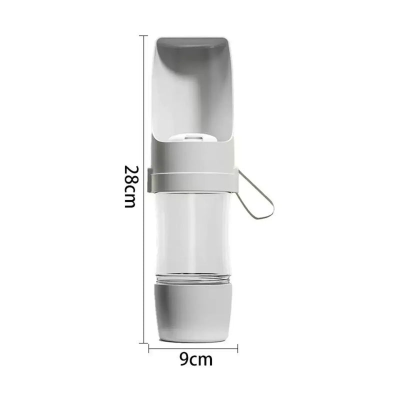 Garrafa de água portátil para cães e gatos, com armazenamento de alimentos e recipiente de água para filhotes, animais de estimação, tigela alimentadora para viagem ao ar livre, suprimentos para animais de estimação
