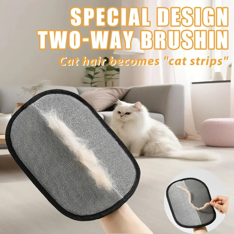 Escova removedora de pelos de animais de estimação, luvas removedoras de pelos de gatinho, escova de deshedding, luva para cachorro, gato, dupla face, pele, limpeza de pelos para carpete