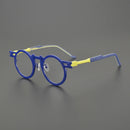 Óculos redondos de titânio ultraleve, armação de personalidade para homens e mulheres, óculos ópticos de miopia, marca de luxo, óculos de prescrição