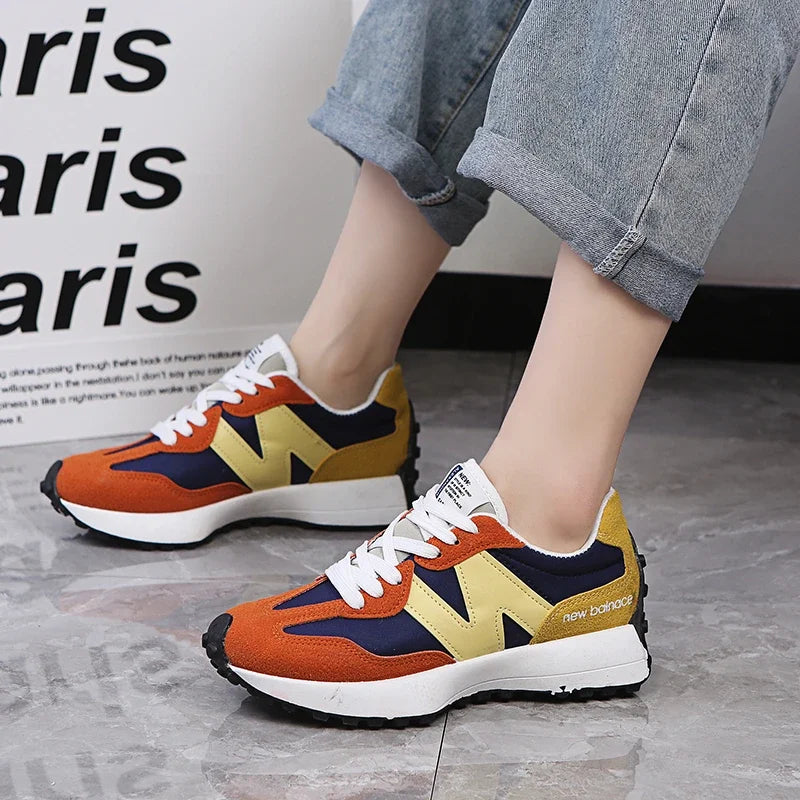 Novo estilo zugu sapatos femininosinspopular pai de sola grossa tênis2025 verão respirável temporada confortável tênis