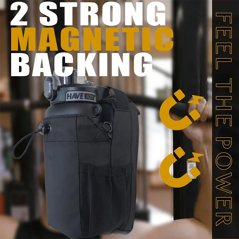 bag de academia magnético grande capacidade bag de transporte magnético com bolso do telefone portátil ginásio garrafa de água bolsa acessórios de ginásio organizador
