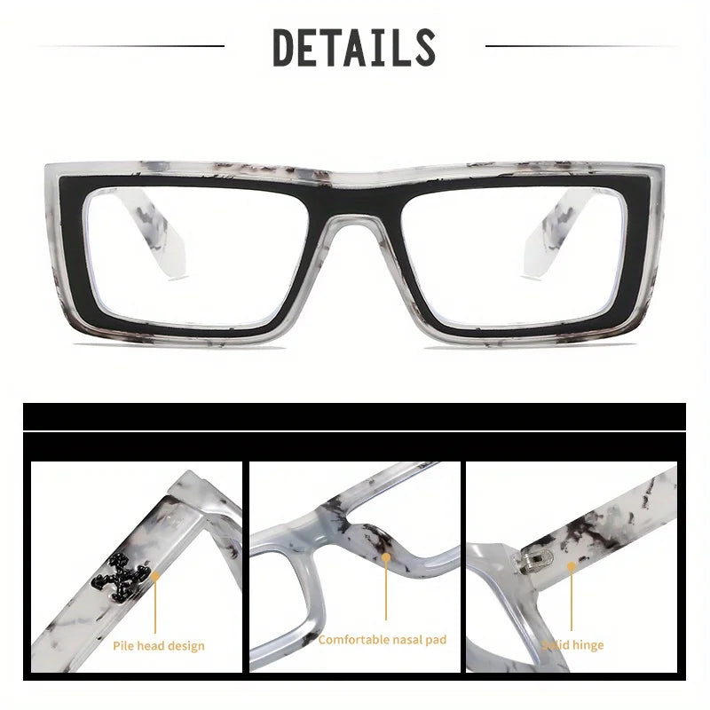 Óculos leves de luz plana estilo retrô de armação pequena, óculos anti-luz azul clássicos e versáteis para homens e mulheres