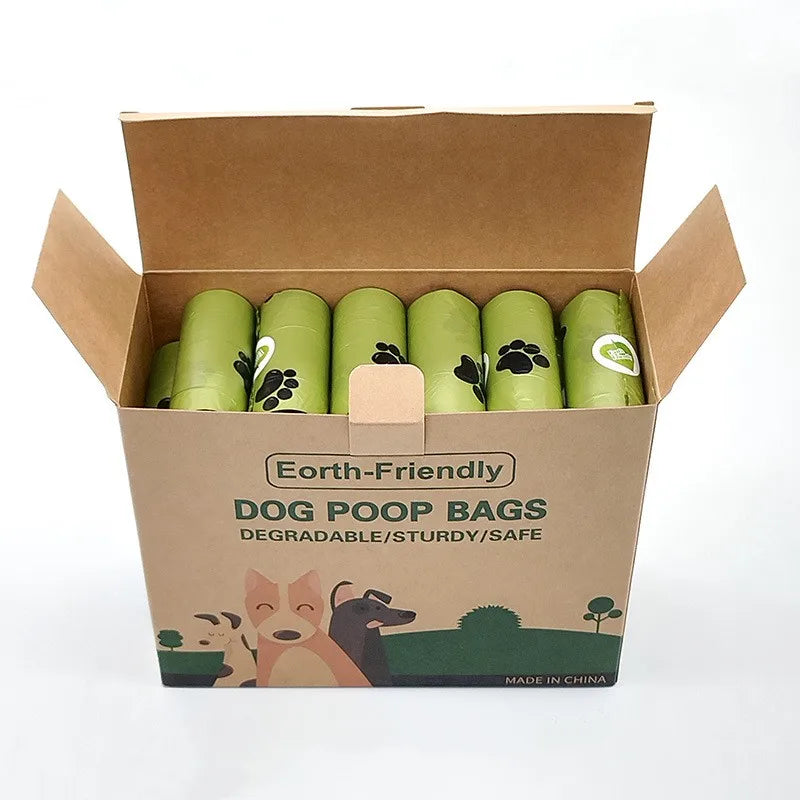 Saco de cocô de cachorro biodegradável saco de lixo para animais de estimação sacos de cocô de cachorro dispensador de saco de cocô de cachorro suprimentos de limpeza de cães produtos para cães presente