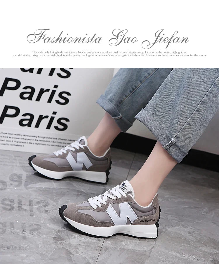 Novo estilo zugu sapatos femininosinspopular pai de sola grossa tênis2025 verão respirável temporada confortável tênis