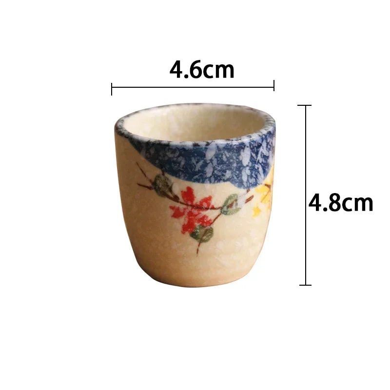 50ml estilo japonês cerâmica antigo copo de vinho branco conjunto de saquê casa retro xícara de café pote de vinho shochu copo clássico